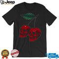 Gothic Skull Cherries Tattoo Style Graphic T Shirt