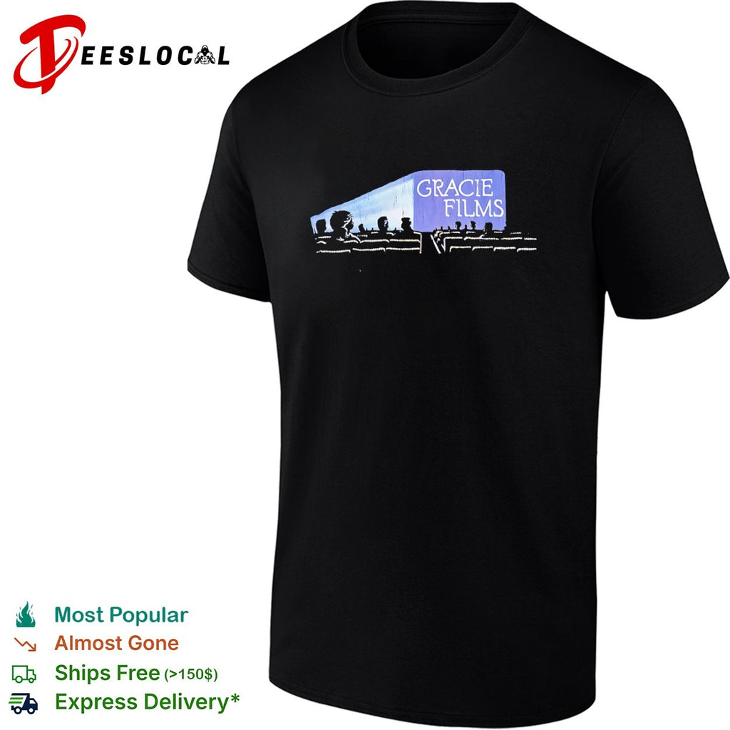 Gracie Films The Simpsons Movie Theater Cinema Logo Screen Comedy Television shirt