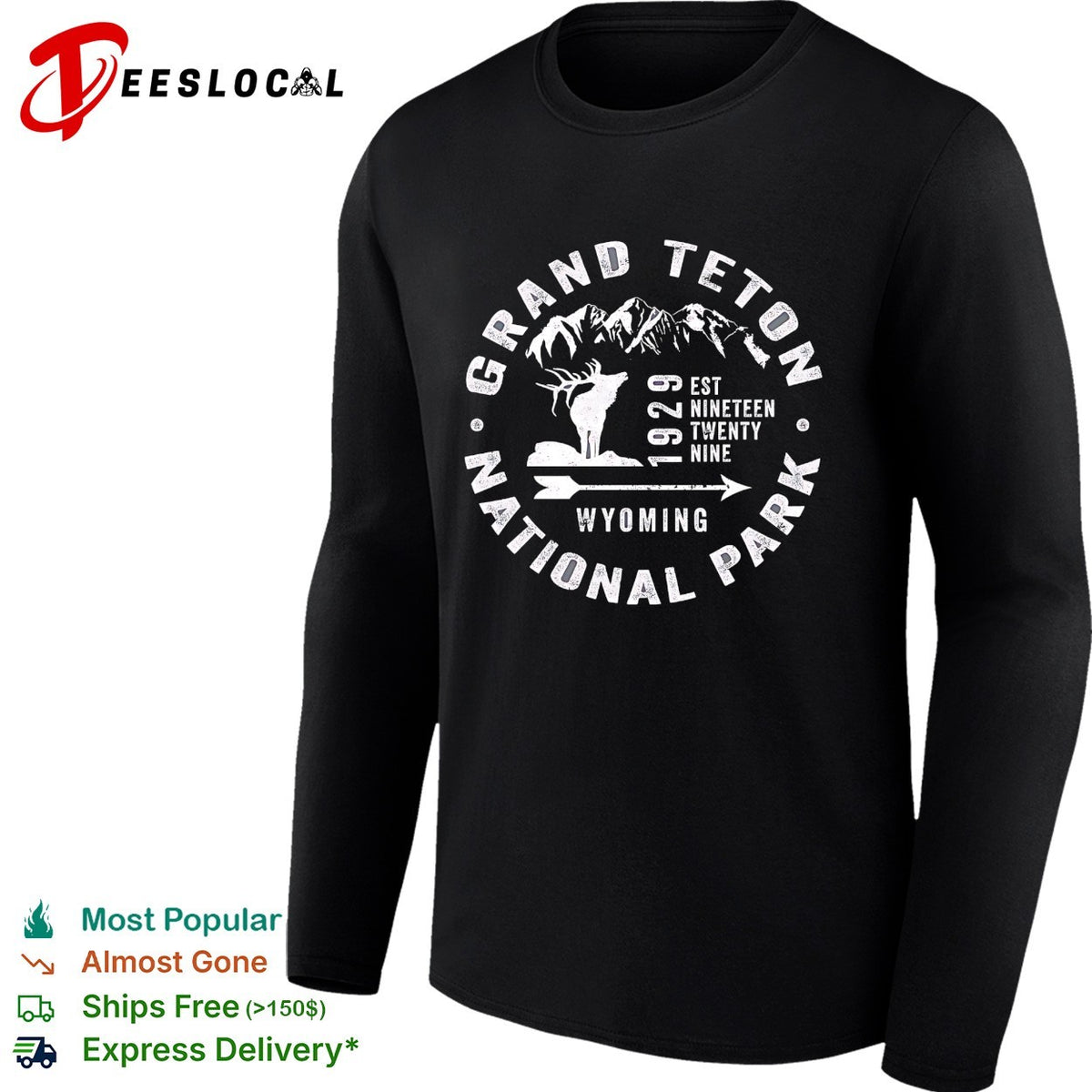 Grand Teton National Park Wyoming 1929 Est Nineteen Twenty Nine Elk Mountains shirt