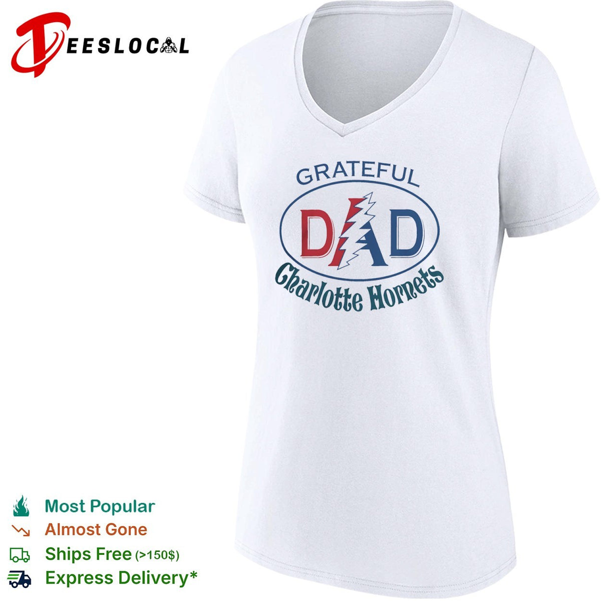 Grateful Dad Charlotte Hornets x Grateful Dead shirt