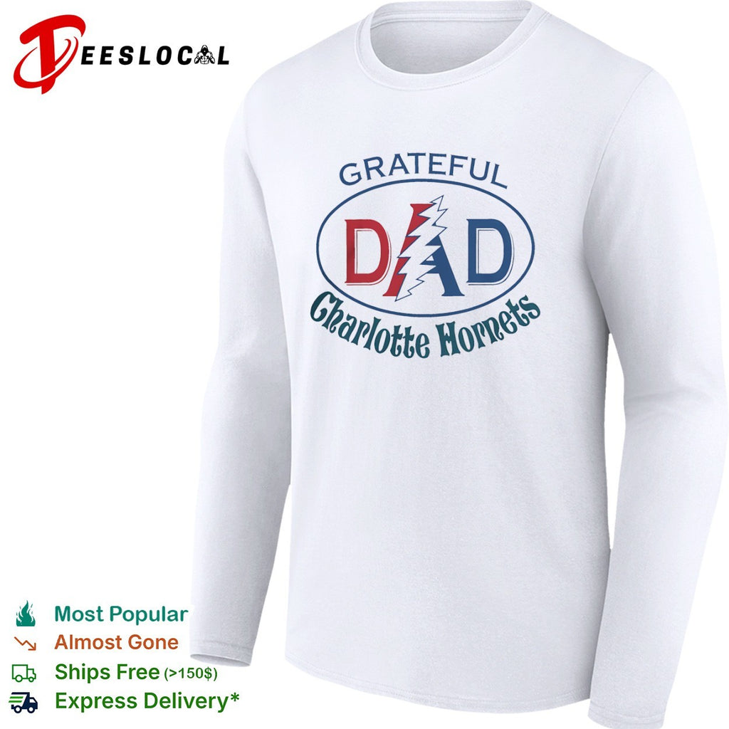 Grateful Dad Charlotte Hornets x Grateful Dead shirt