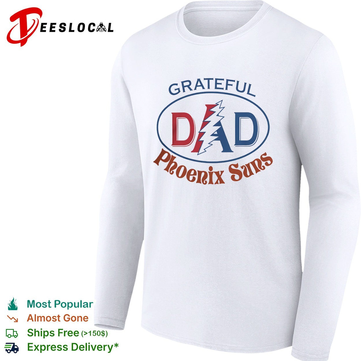 Grateful Dad Phoenix Suns x Grateful Dead NBA Basketball shirt