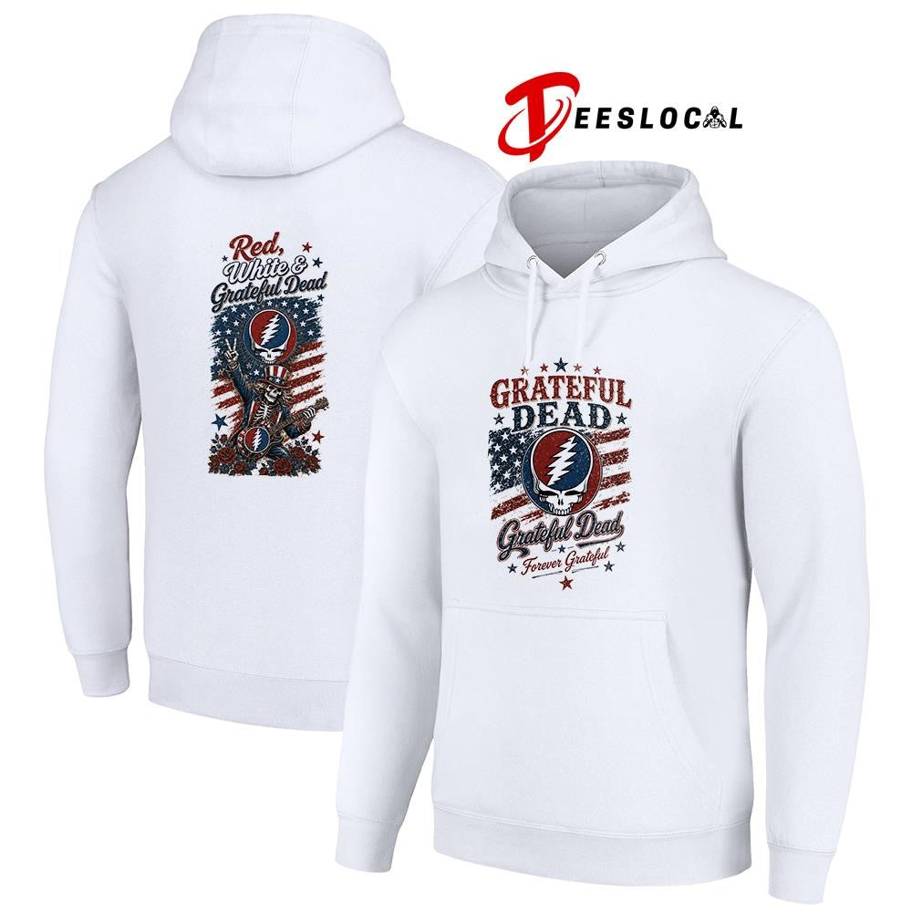 Grateful Dead 250th anniversary red white and Grateful Dead mascot shirt
