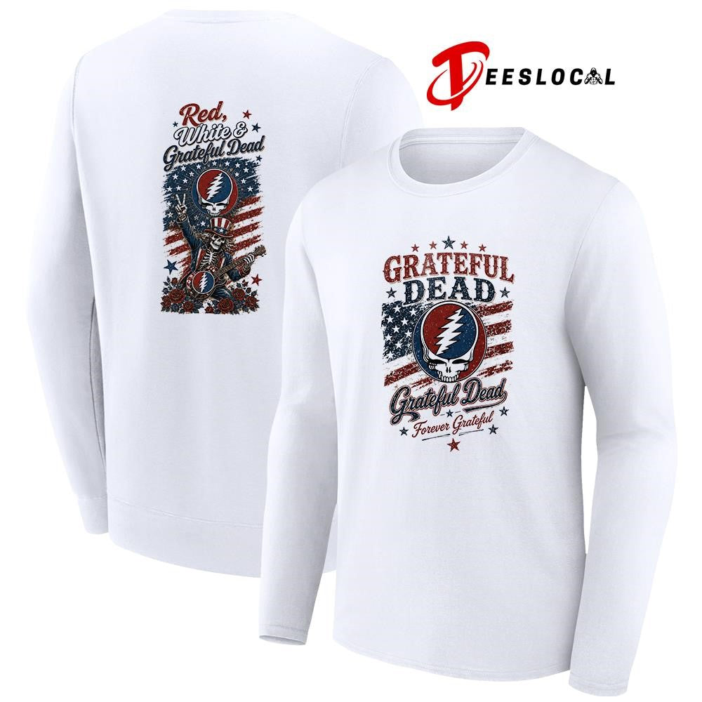 Grateful Dead 250th anniversary red white and Grateful Dead mascot shirt