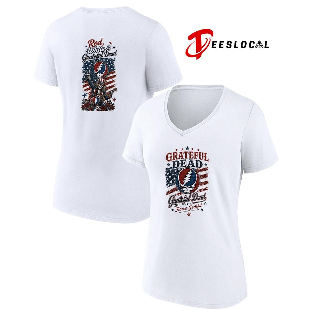 Grateful Dead 250th anniversary red white and Grateful Dead mascot shirt