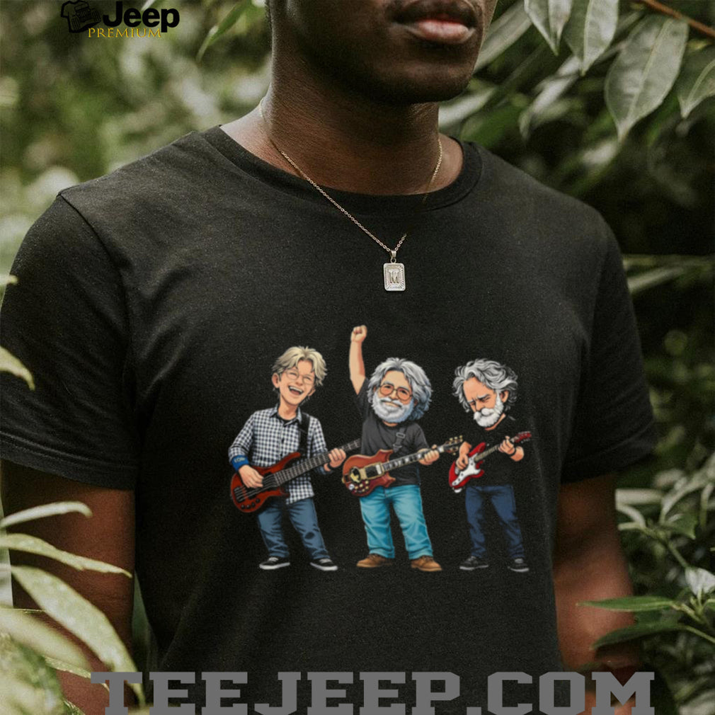 Grateful Dead Cartoon Band Character Vintage Retro Style Music Fans Gift Black Shirt
