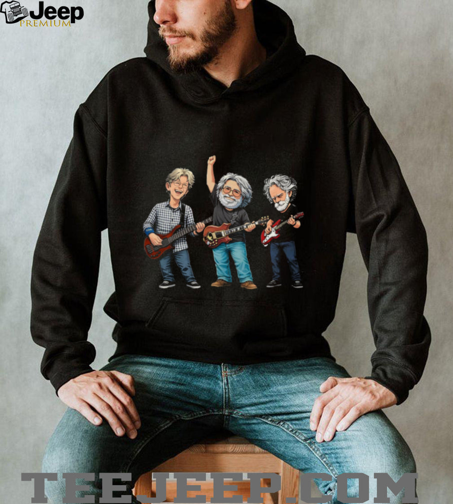 Grateful Dead Cartoon Band Character Vintage Retro Style Music Fans Gift Black Shirt