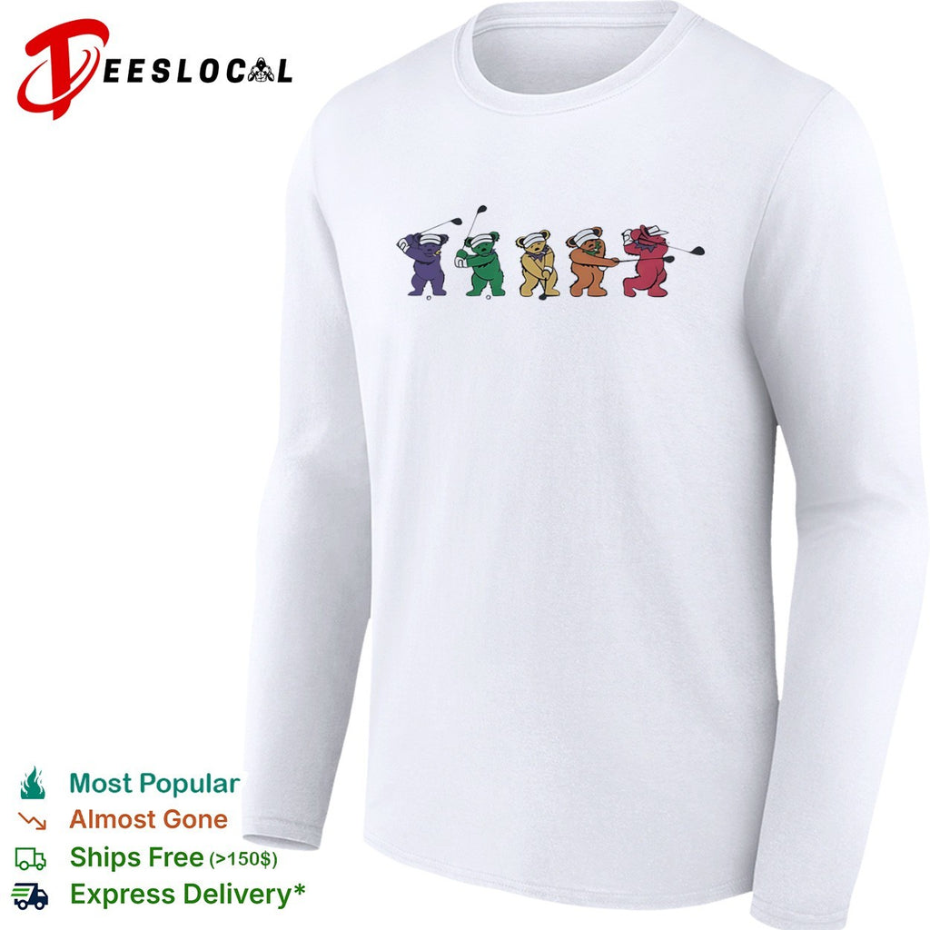 Grateful Dead Dancing Bears Golf Swing Sequence Shirt
