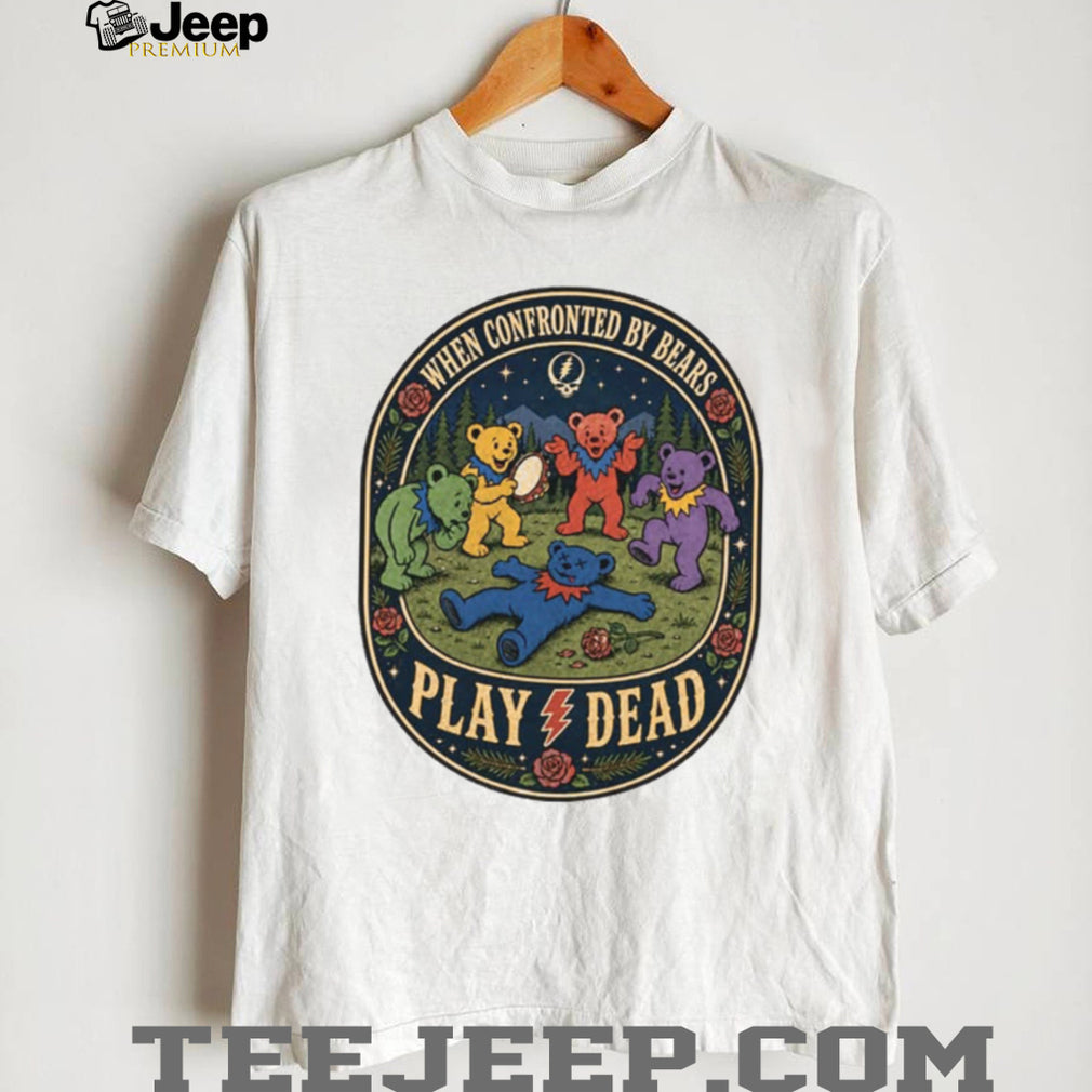 Grateful Dead Dancing Bears When Confronted By Bears Play Dead Vintage T Shirt