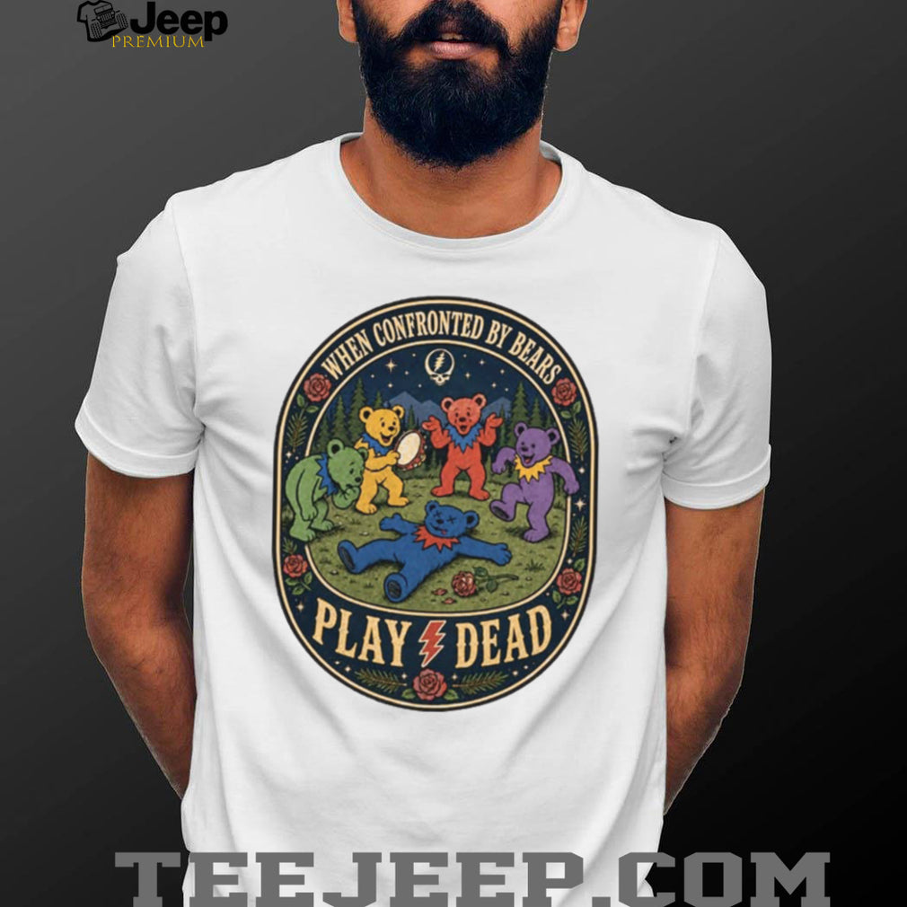 Grateful Dead Dancing Bears When Confronted By Bears Play Dead Vintage T Shirt