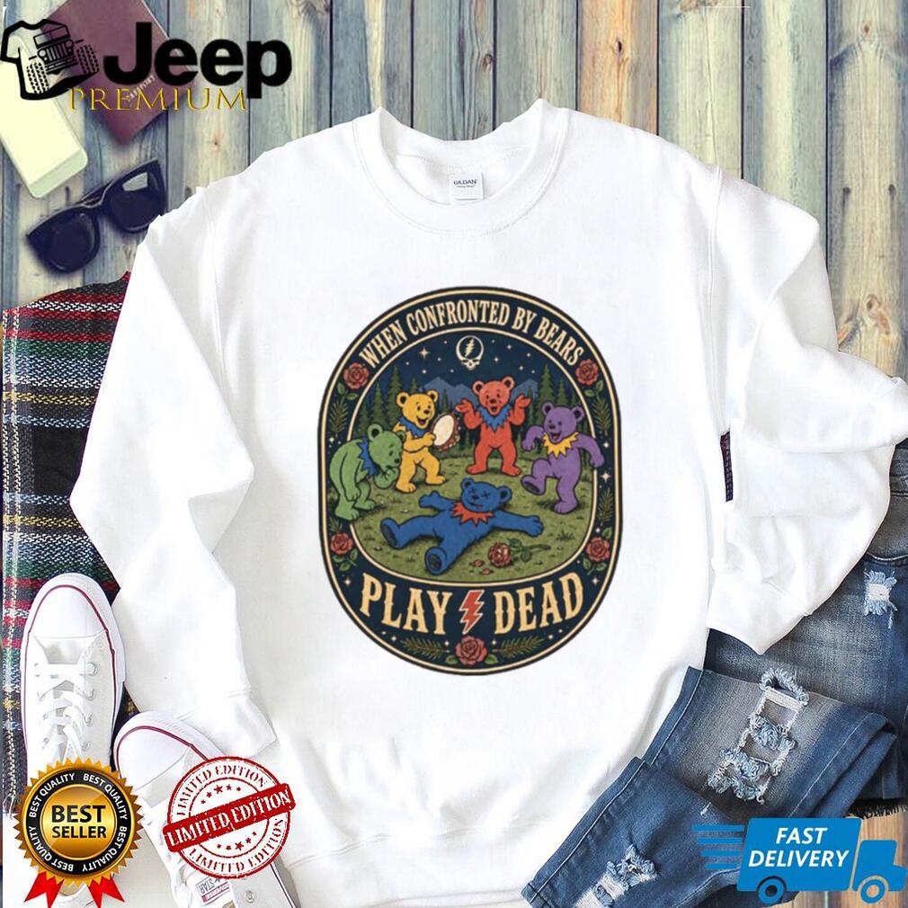 Grateful Dead Dancing Bears When Confronted By Bears Play Dead Vintage T Shirt