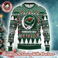Grateful Dead X NHL Minnesota Wild Stealie Logo Ugly Christmas Sweater