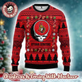 Grateful Dead X NHL Ottawa Senators Stealie Logo Ugly Christmas Sweater