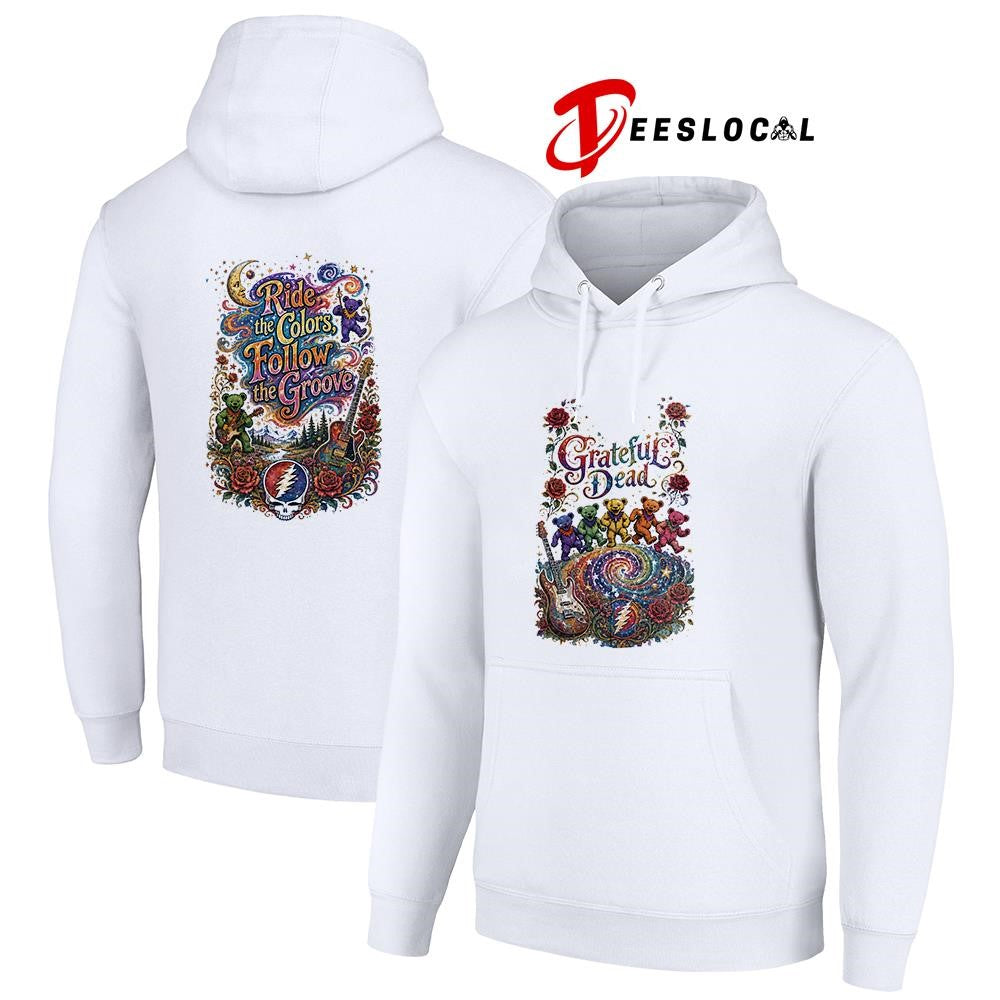 Grateful Dead ride the colors follow the groove graphic shirt