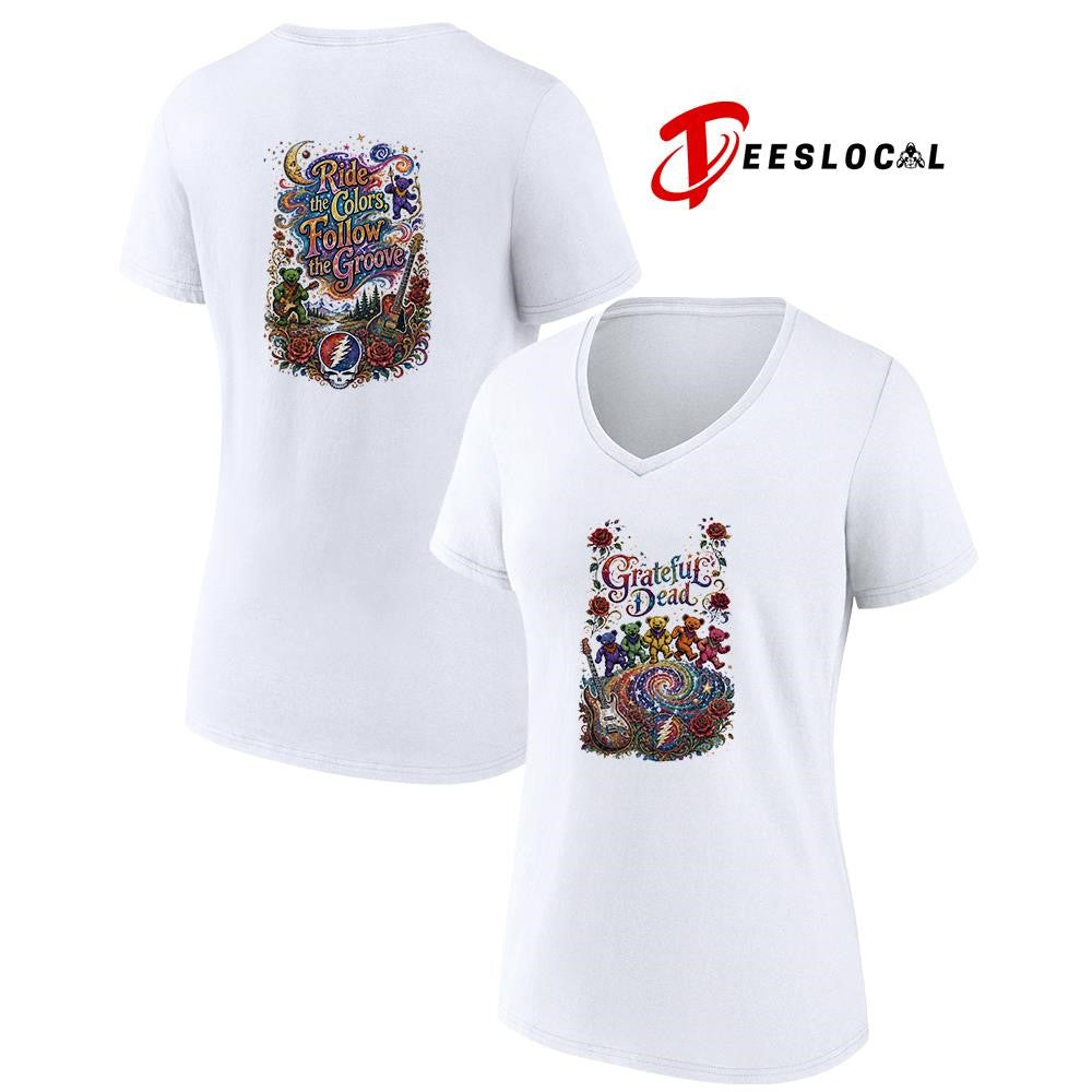 Grateful Dead ride the colors follow the groove graphic shirt