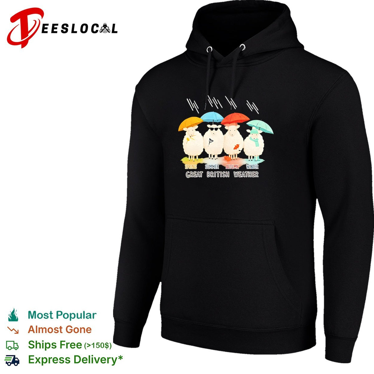 Great British Weather Spring Summer Autumn Winter Sheep shirt