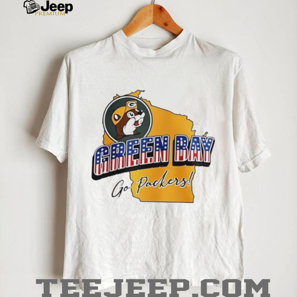 Green Bay Football Mascot State Map Graphic T Shirt