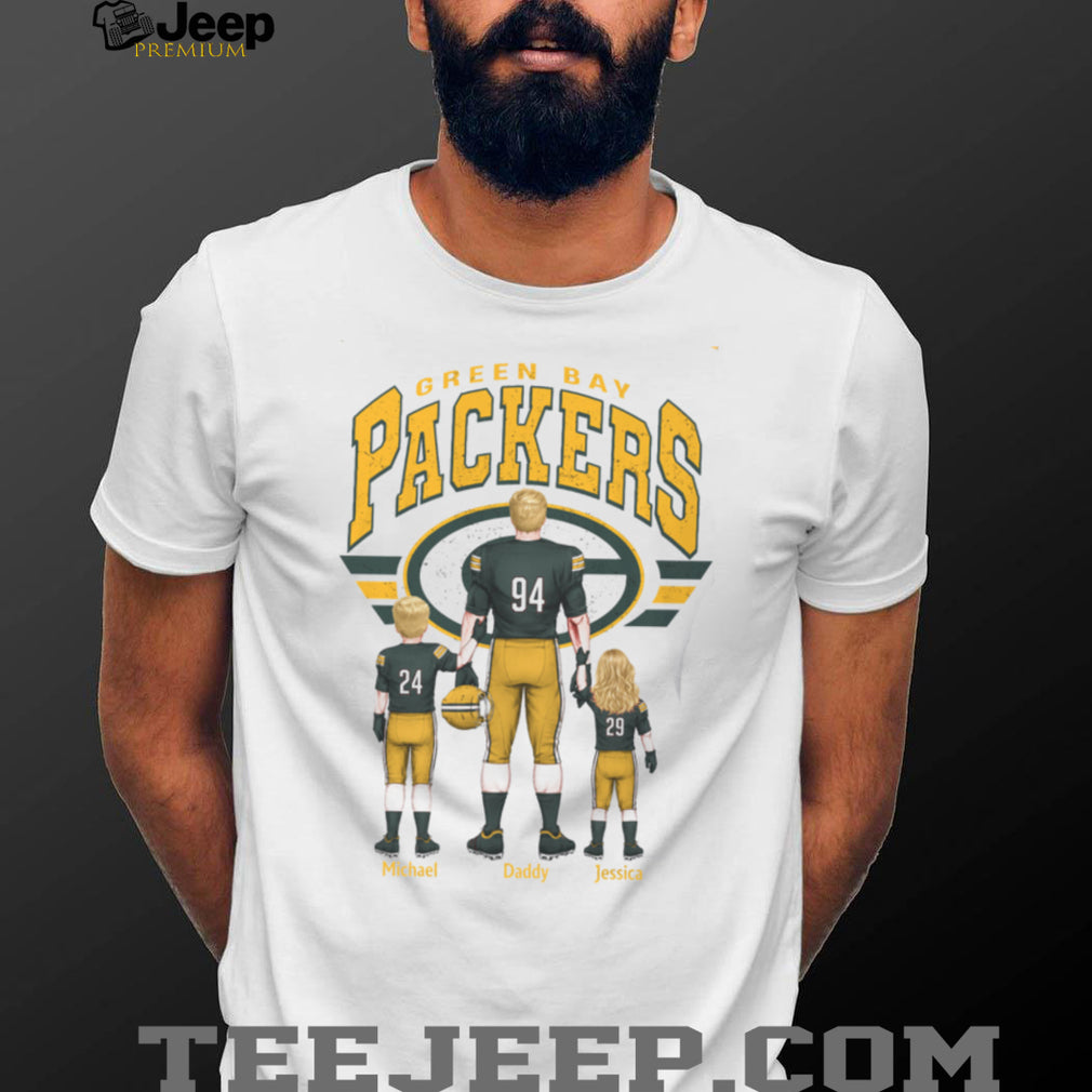 Green Bay Packers Personalized Father and Children Football T Shirt