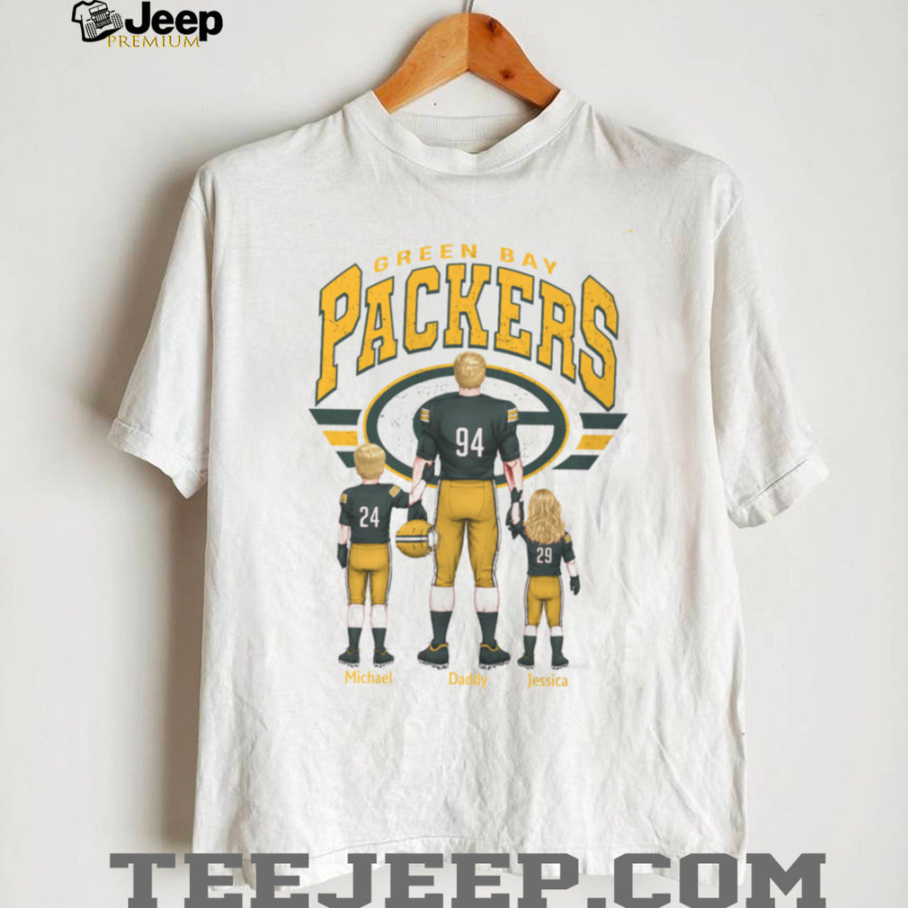 Green Bay Packers Personalized Father and Children Football T Shirt