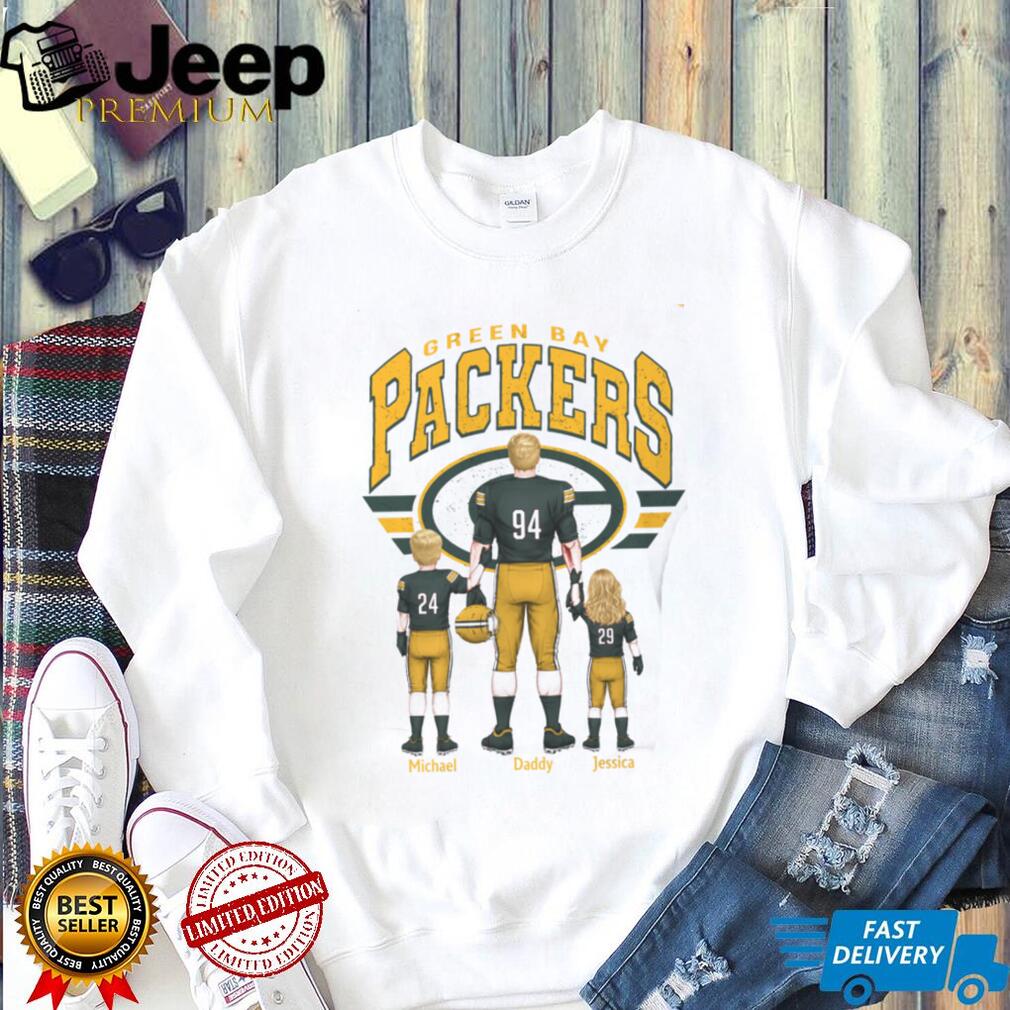 Green Bay Packers Personalized Father and Children Football T Shirt