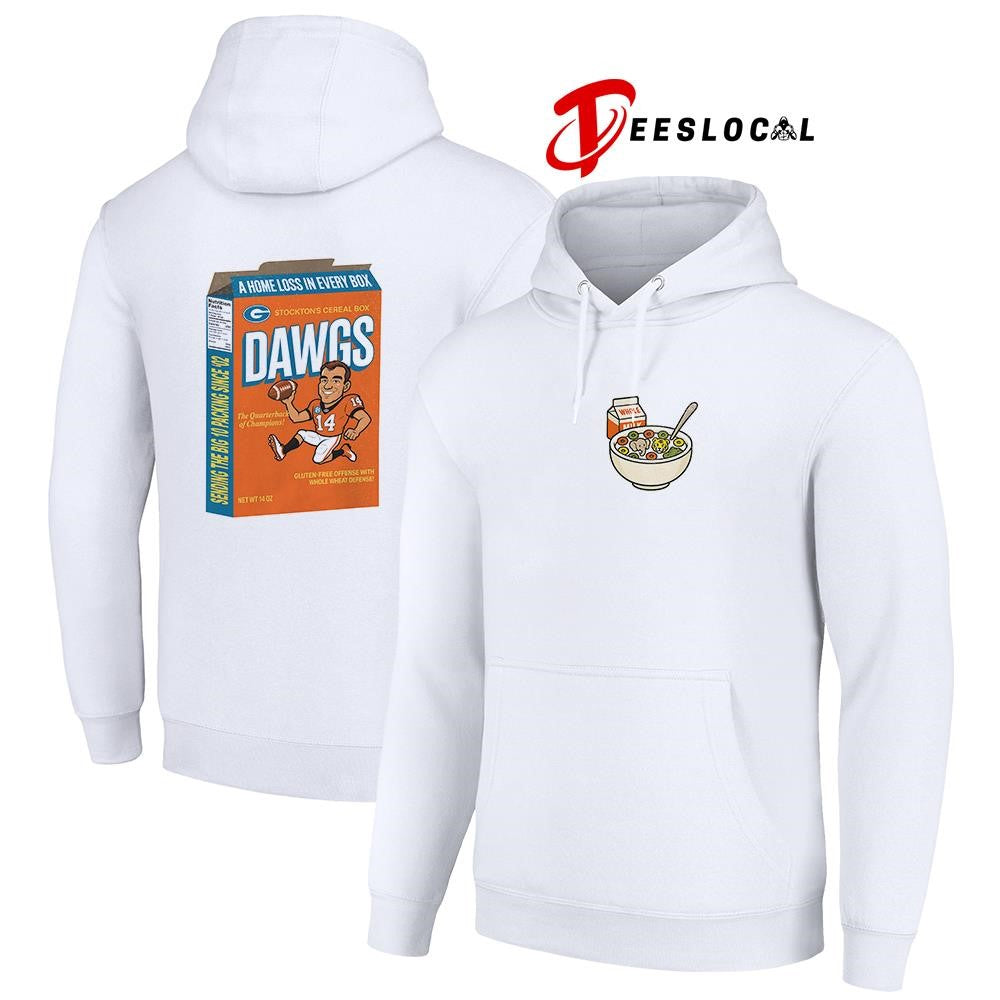 Green Bay Packers Stockton’s cereal box Dawgs a home loss in every box shirt