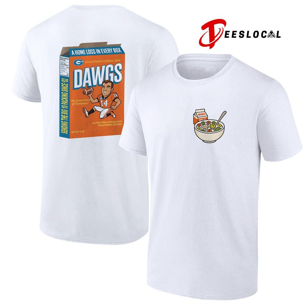 Green Bay Packers Stockton’s cereal box Dawgs a home loss in every box shirt