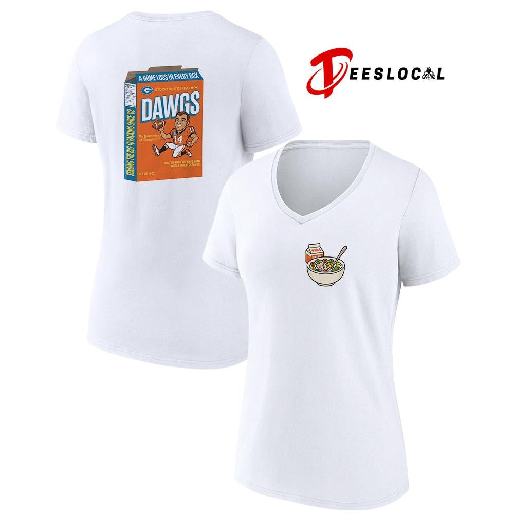 Green Bay Packers Stockton’s cereal box Dawgs a home loss in every box shirt