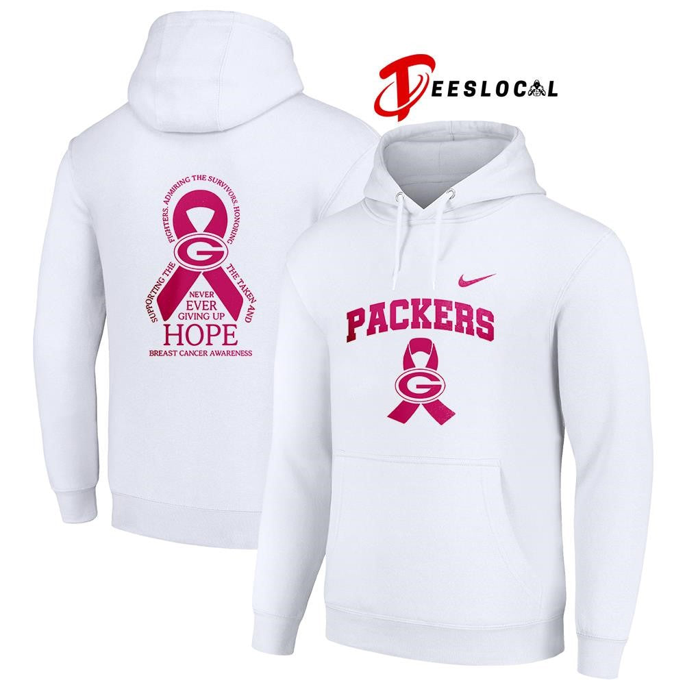 Green Bay Packers never ever giving up hope cancer awareness shirt