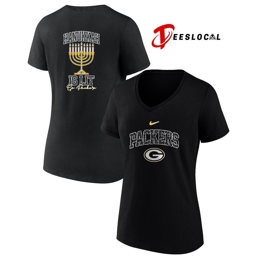 Green Bay Packers x Happy Hanukkah is lit shirt