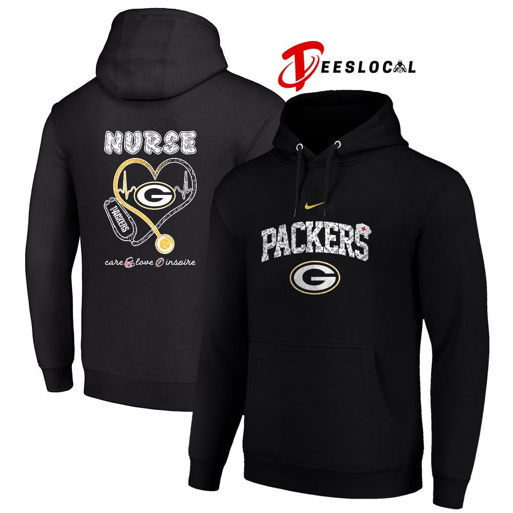 Green Bay Packers x Nurse care love inspire logo shirt