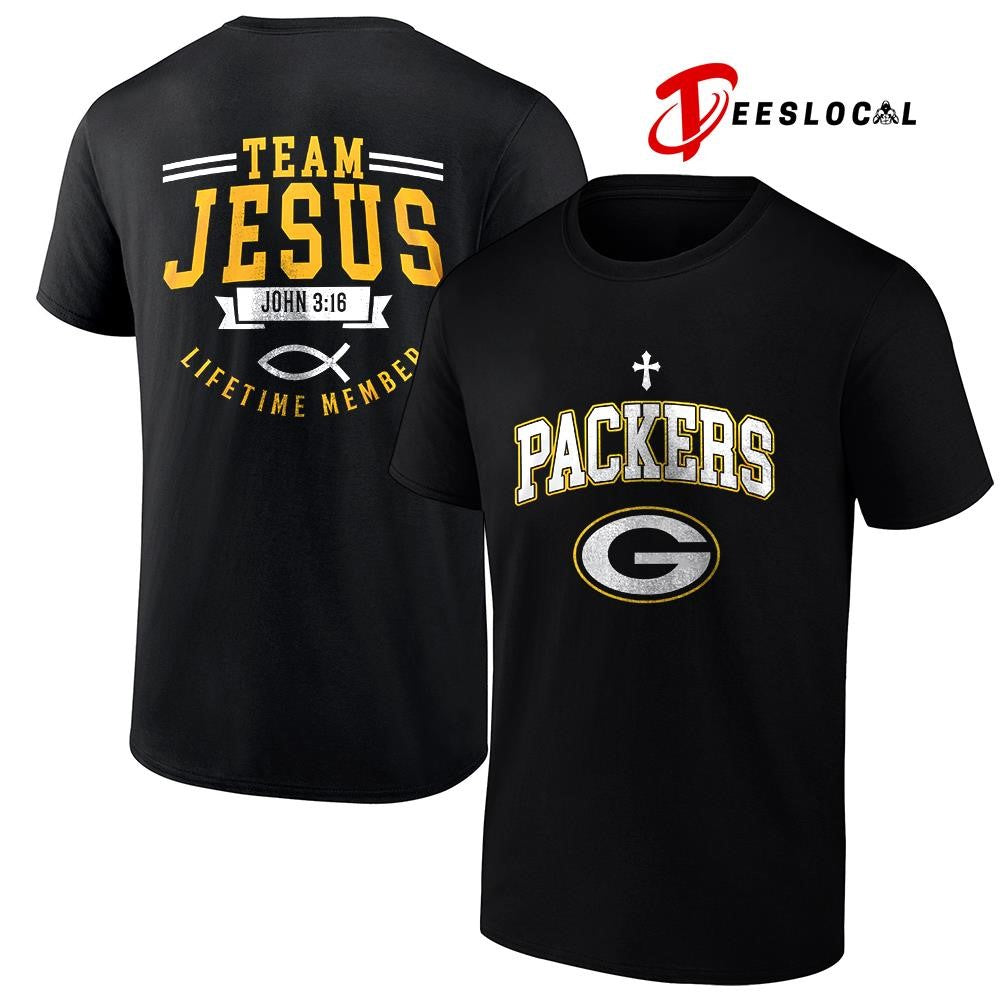Green Bay Packers x team Jesus lifetime member John 3 16 logo shirt