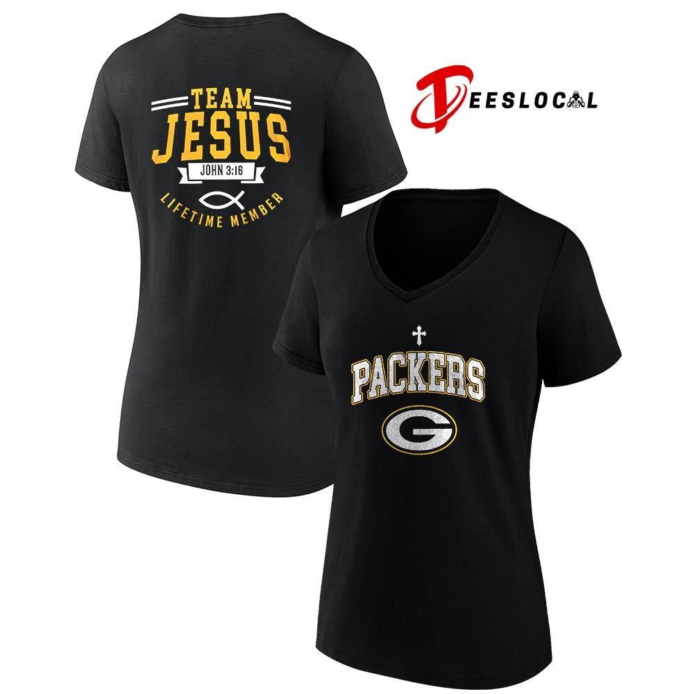 Green Bay Packers x team Jesus lifetime member John 3 16 logo shirt