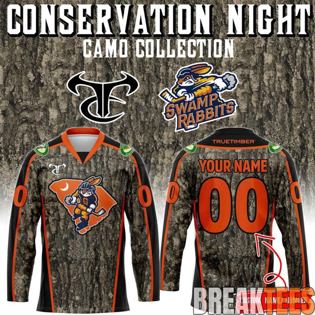 Greenville Swamp Rabbits 2026 Conservation Night Custom Hockey Jersey