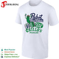 Grillos Pickles Pabst Blue Ribbon Pickle Beer logo shirt