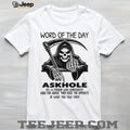 Grim Reaper “Askhole” Dictionary Definition Funny Graphic Tee