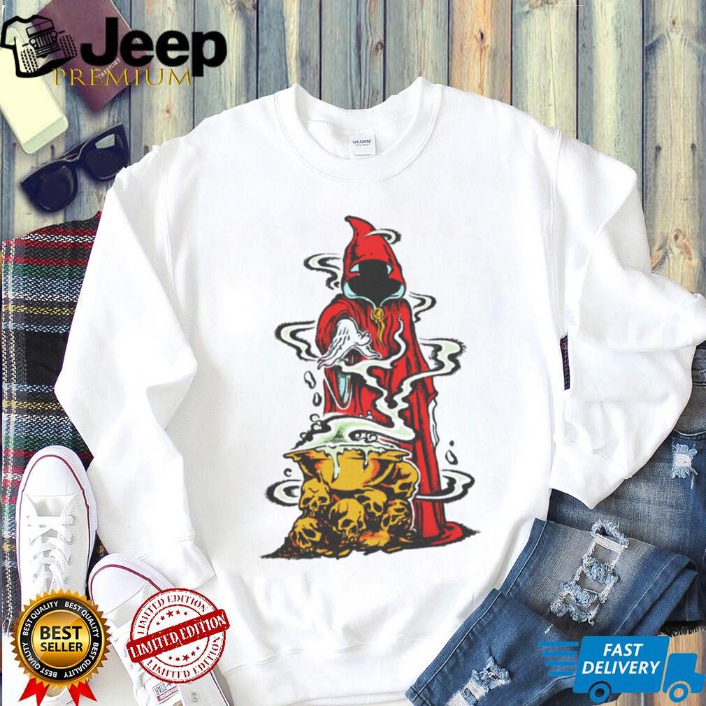 Grim Reaper Skull Cauldron Magic Gothic Aesthetic T Shirt