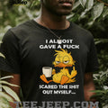 Grumpy Duck Drinking Coffee Sassy Humor Graphic T Shirt