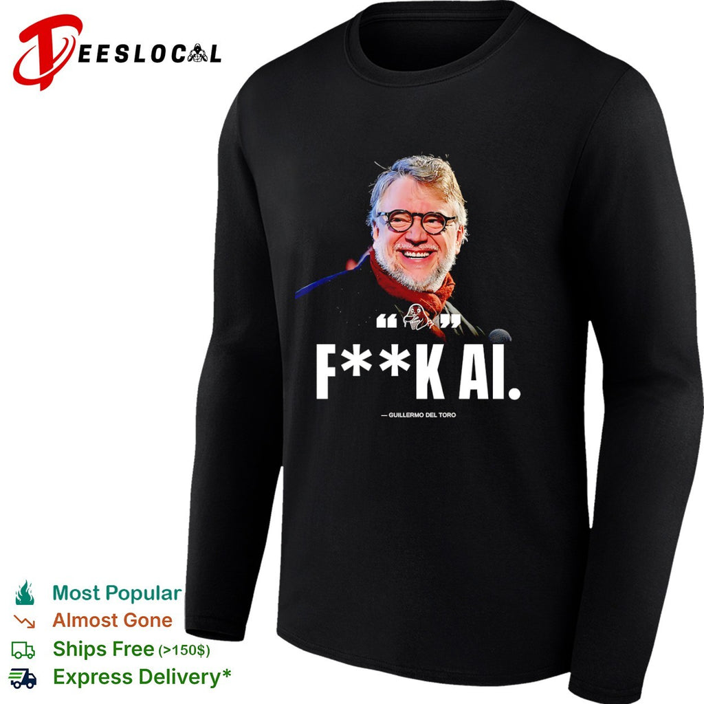 Guillermo del Toro fk AI Quote for Film Industry Enthusiasts Casual Cotton shirt