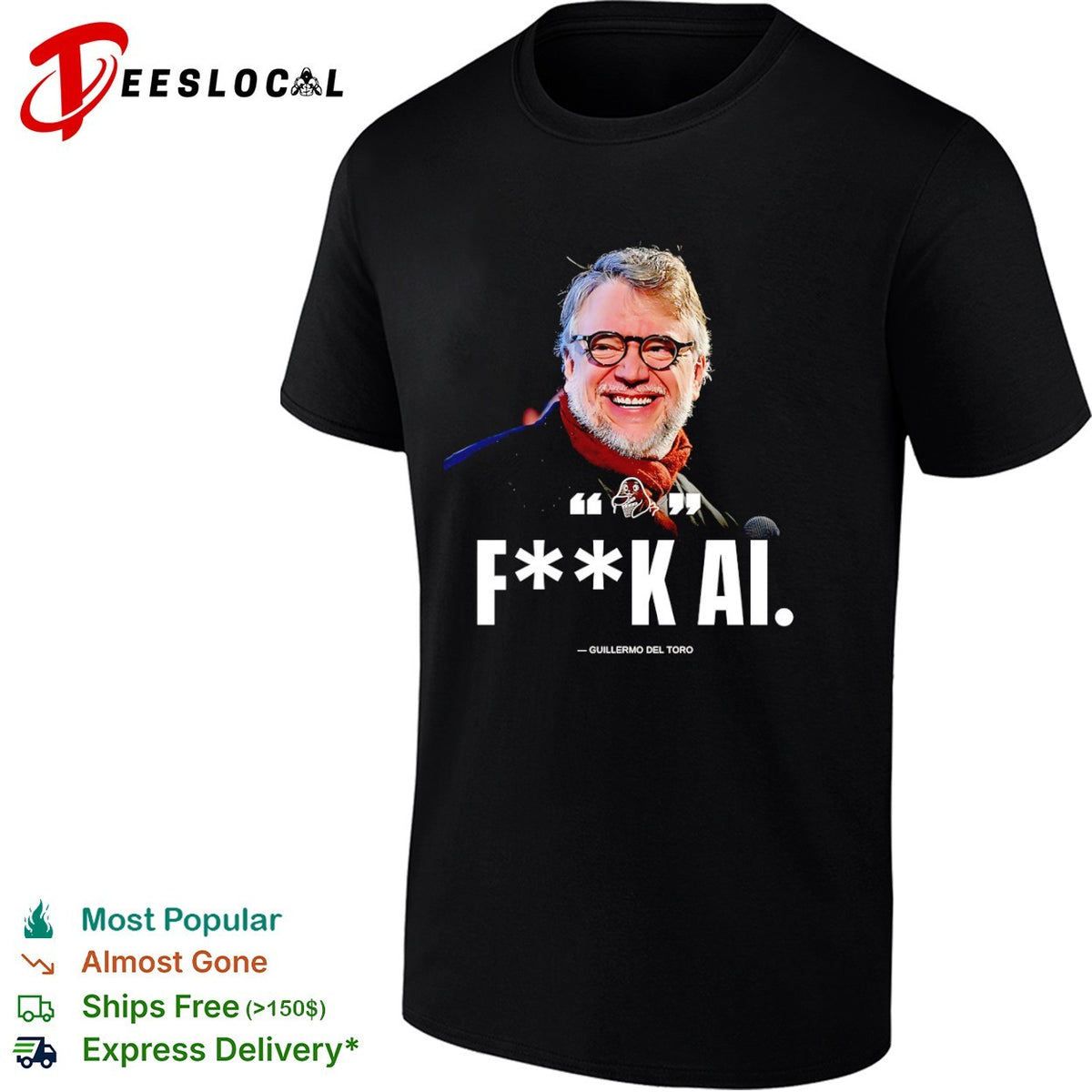 Guillermo del Toro fk AI Quote for Film Industry Enthusiasts Casual Cotton shirt