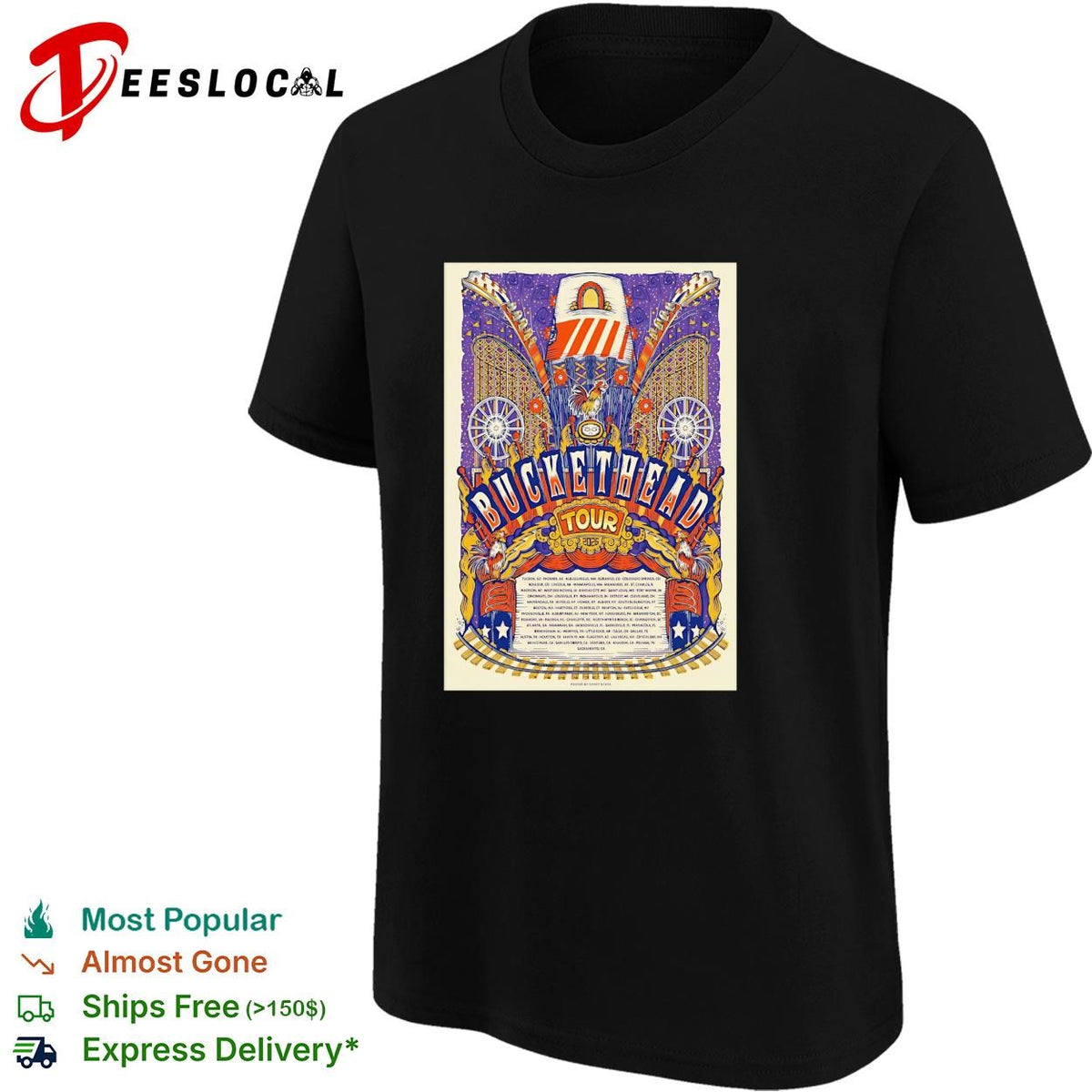 Guitar virtuoso tour concert dates poster vintage art shirt