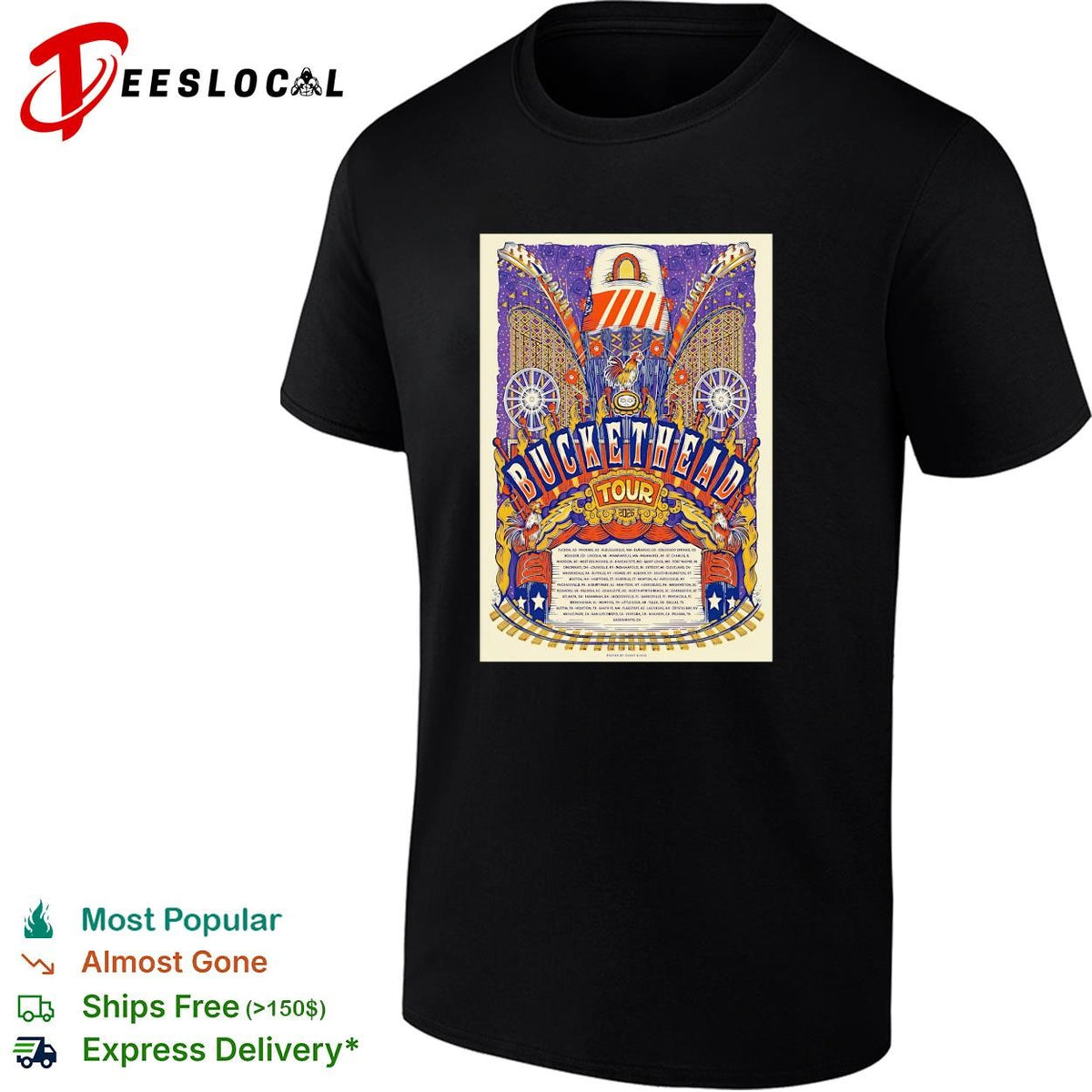 Guitar virtuoso tour concert dates poster vintage art shirt