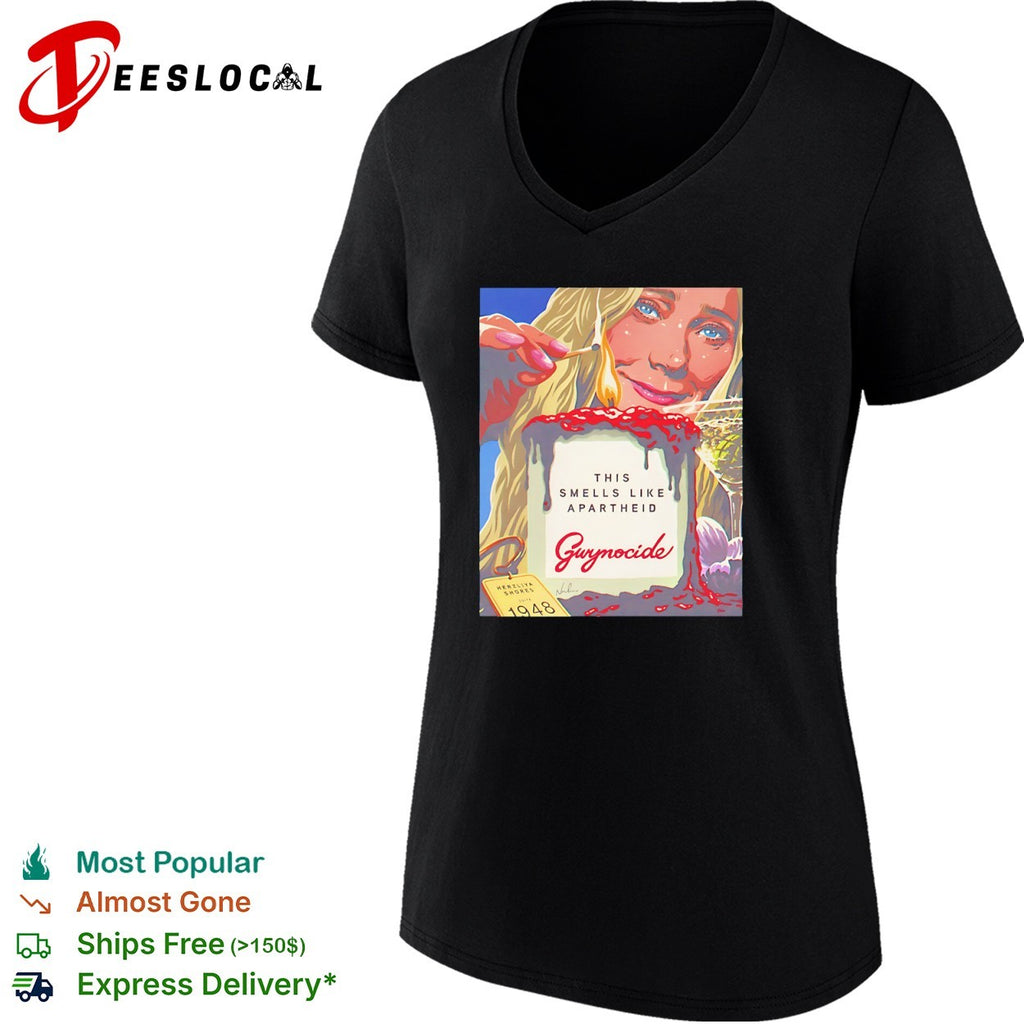 Gwyneth Paltrow burning candle this smells like apartheid Gwynocide shirt