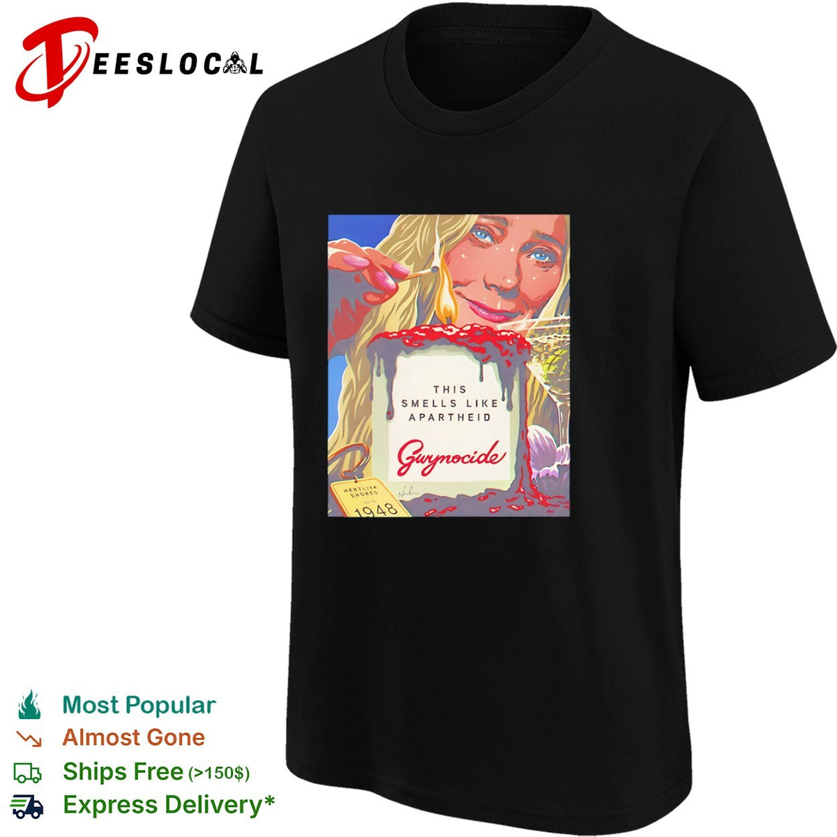 Gwyneth Paltrow burning candle this smells like apartheid Gwynocide shirt