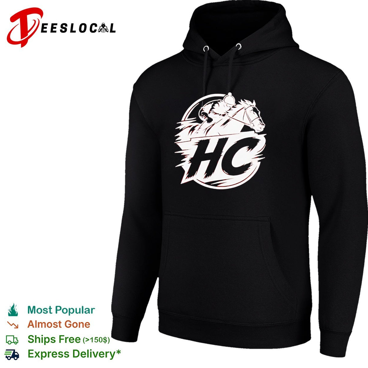 HC Horse Racing Equestrian Sports Mascot Jockey Speed Logo shirt