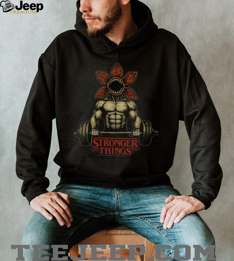 Stronger Things Bodybuilder Demogorgon Gym & Fitness T Shirt