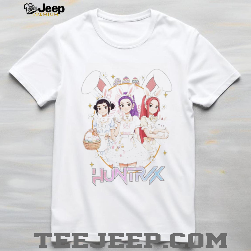 HUNTRX Anime Style Easter Bunny Girls Kawaii Pastel Graphic T Shirt