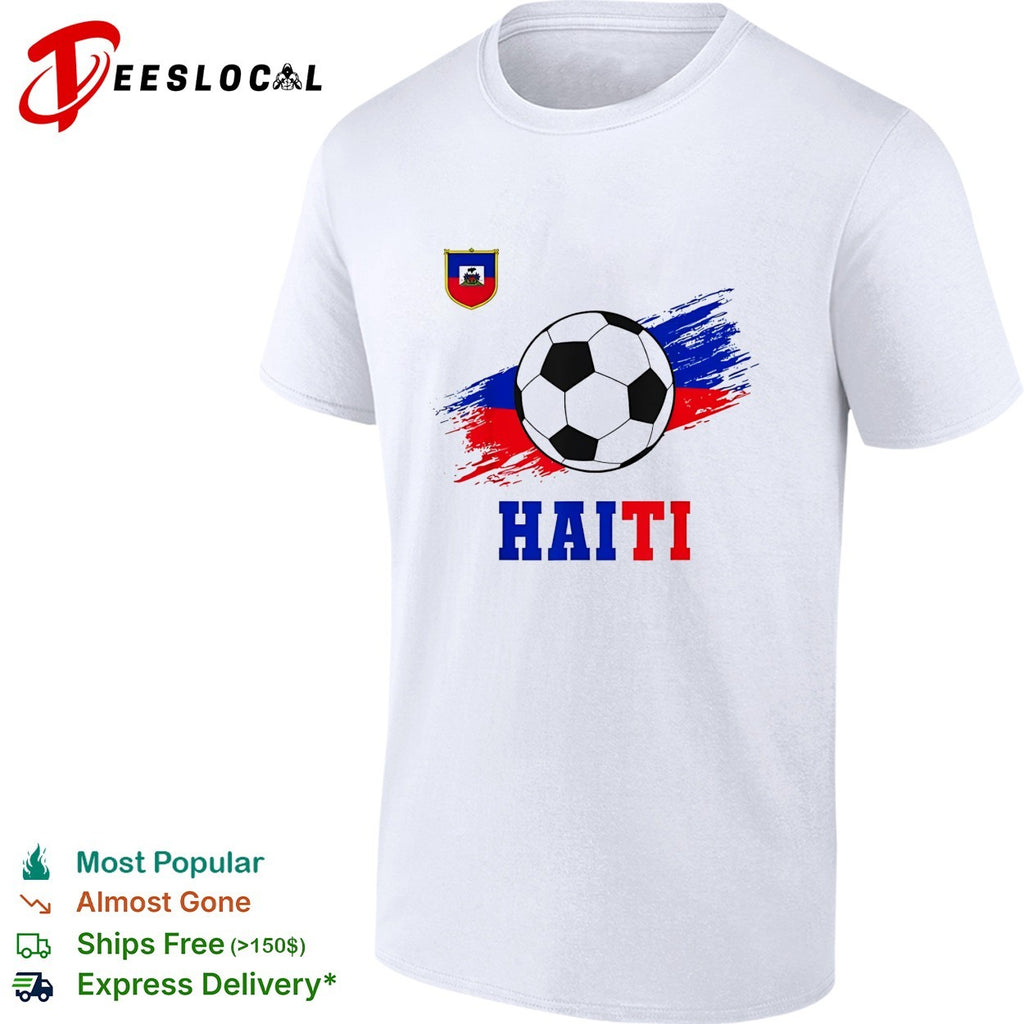 Haiti national soccer team crest flag brushstroke fan art shirt