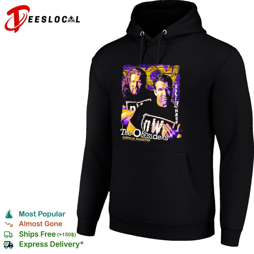 Hall Nash The Outsiders nWo hostile takeover wrestlers portrait shirt
