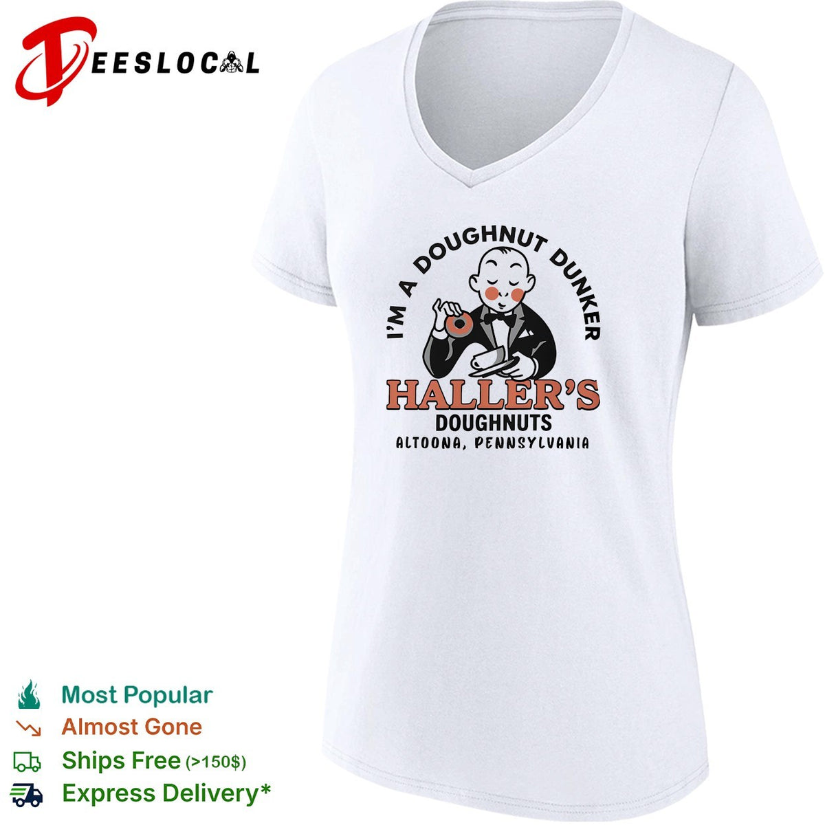 Haller’s doughnuts I’m a doughnut dunker Altoona Pennsylvania vintage shirt