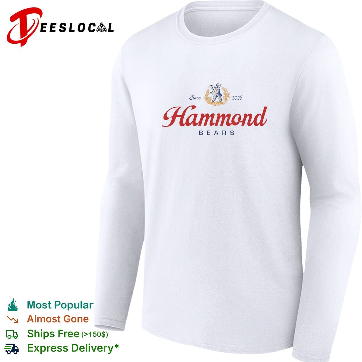 Hammond Bears since 2026 vintage logo shirt